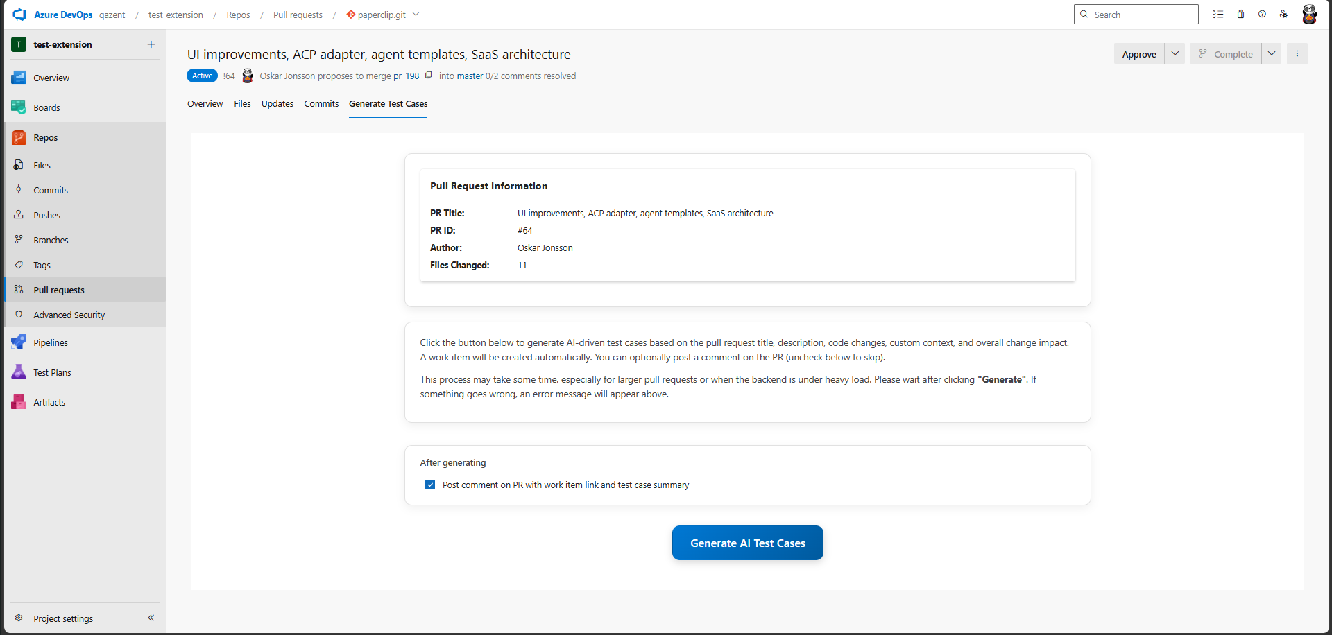 Pull request detected